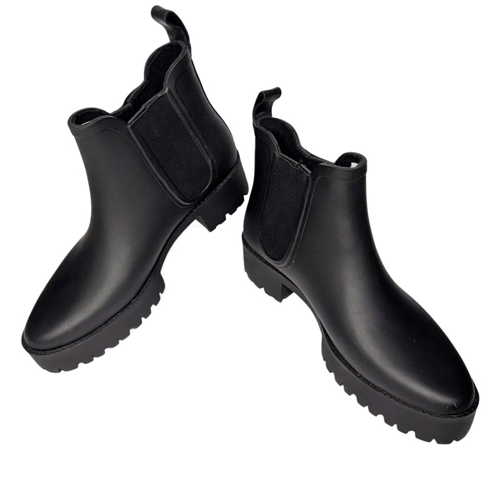 Loeffler Randall Black Chelsea Rain Boots